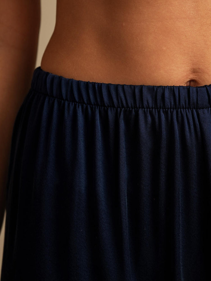 Clare | Wide-Leg Silk Trousers
