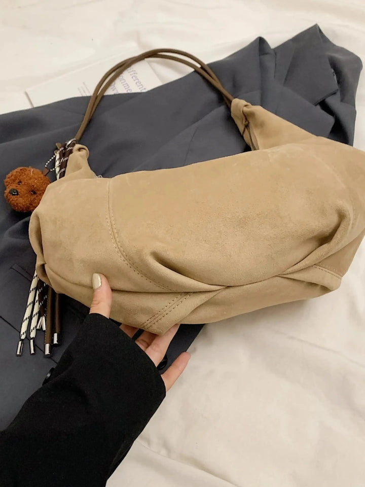 Amalia | Suede Boho-Chic Hobo Bag with Playful Charm