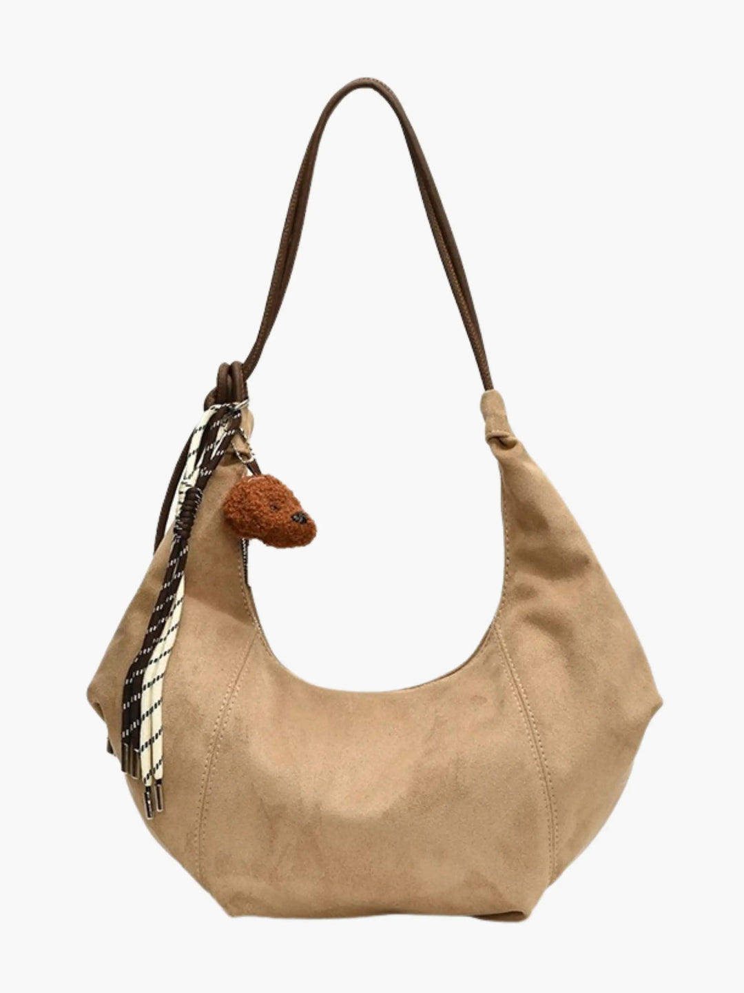 Amalia | Suede Boho-Chic Hobo Bag with Playful Charm