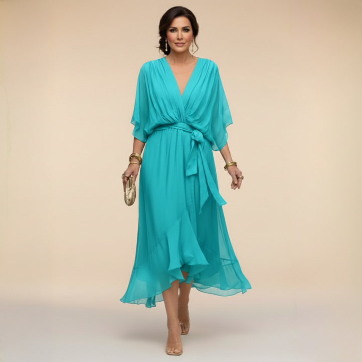 Monica | Chiffon V-Neck Maxi Dress