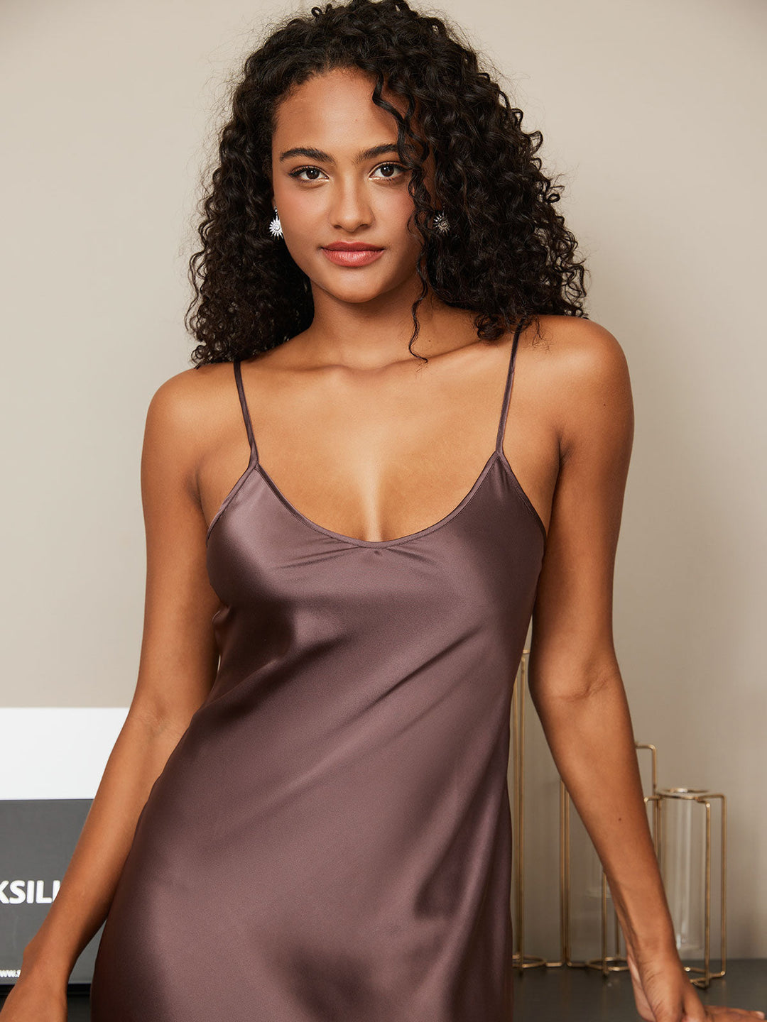 Cleo | Elegant Spaghetti Strap Nightgown