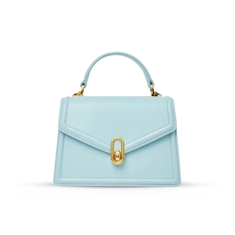 Elena | Structured Women's Handbag with Top Handle & Gold Closure – Elegant City Bag