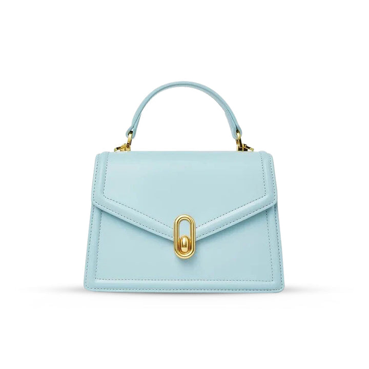 Elena | Structured Women's Handbag with Top Handle & Gold Closure – Elegant City Bag