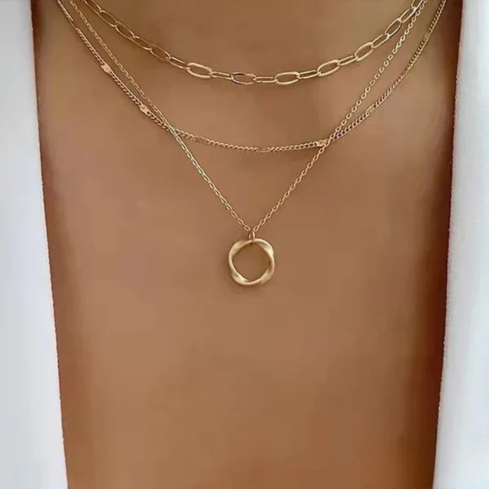 Danica | Retro Gold Layered Necklace