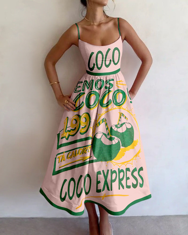 Rosellen | Tropical Market Midi Dress