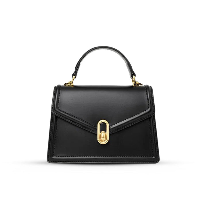 Elena | Structured Women's Handbag with Top Handle & Gold Closure – Elegant City Bag