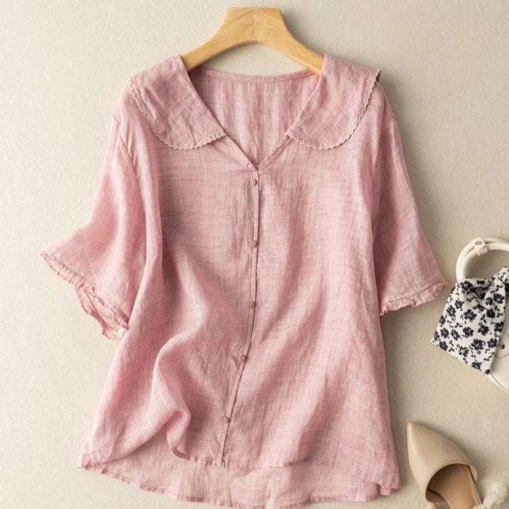 Kristy™ | Vintage Blouse with Button Detail