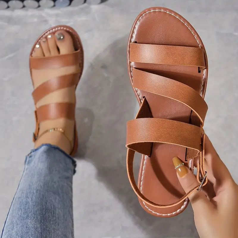 Foyers | Low Open-Back Buckle Sandals