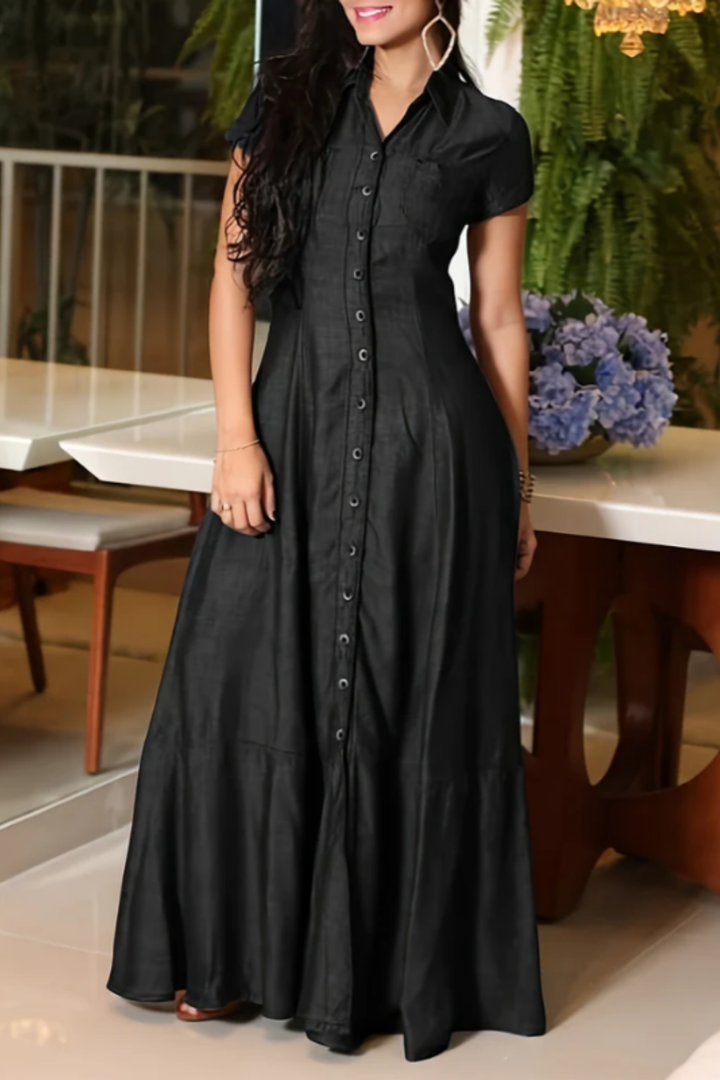 Elisa | Long Denim Dress