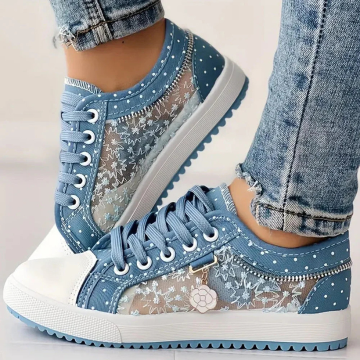 Cara™ | Elegant Women's Sneakers with Floral Details