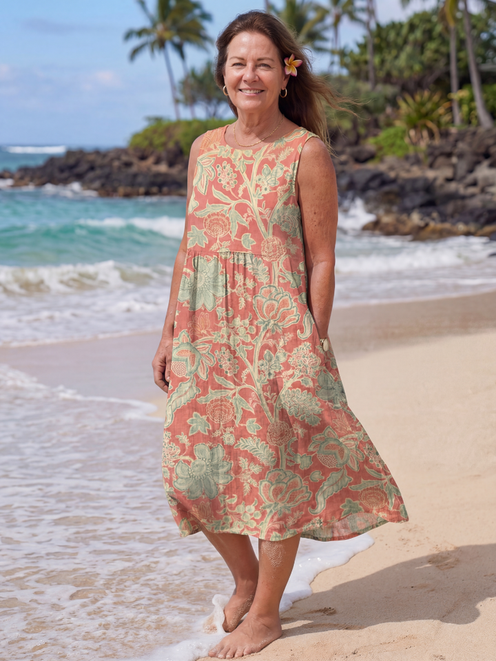 Maui | Midi Botanical Dress