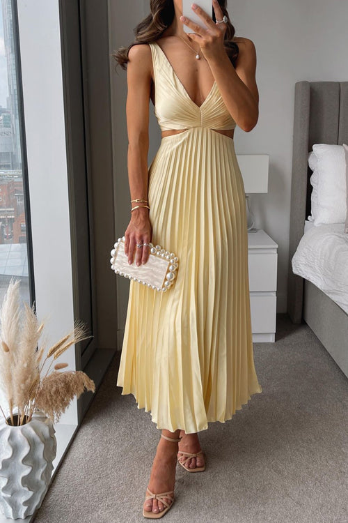 Elle™ | Women's Wedding Guest V-Neck Maxi Dress Evening