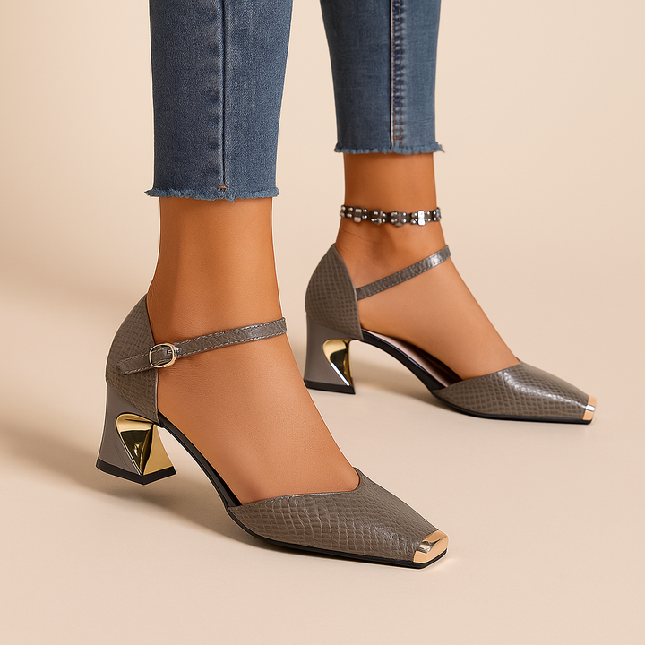 Penny | Metal-Tip Stiletto Heels