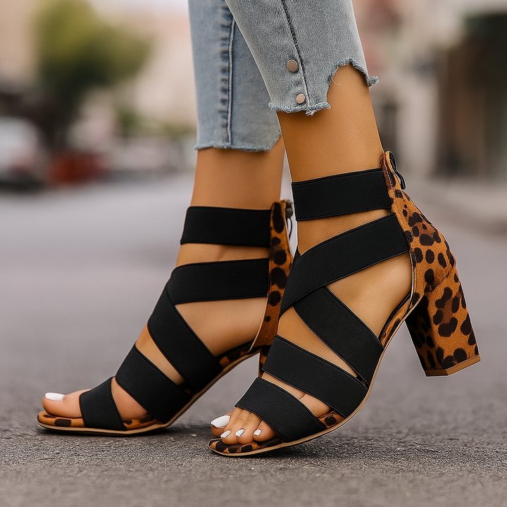 Mia | Leopard Wrap Heels