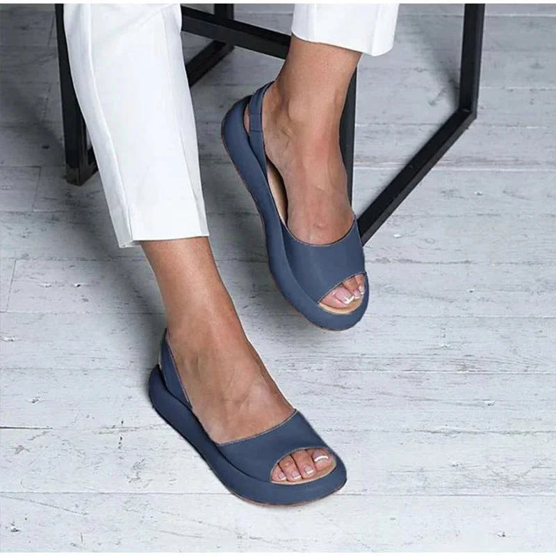 Gight | Open Toe Platform Flats