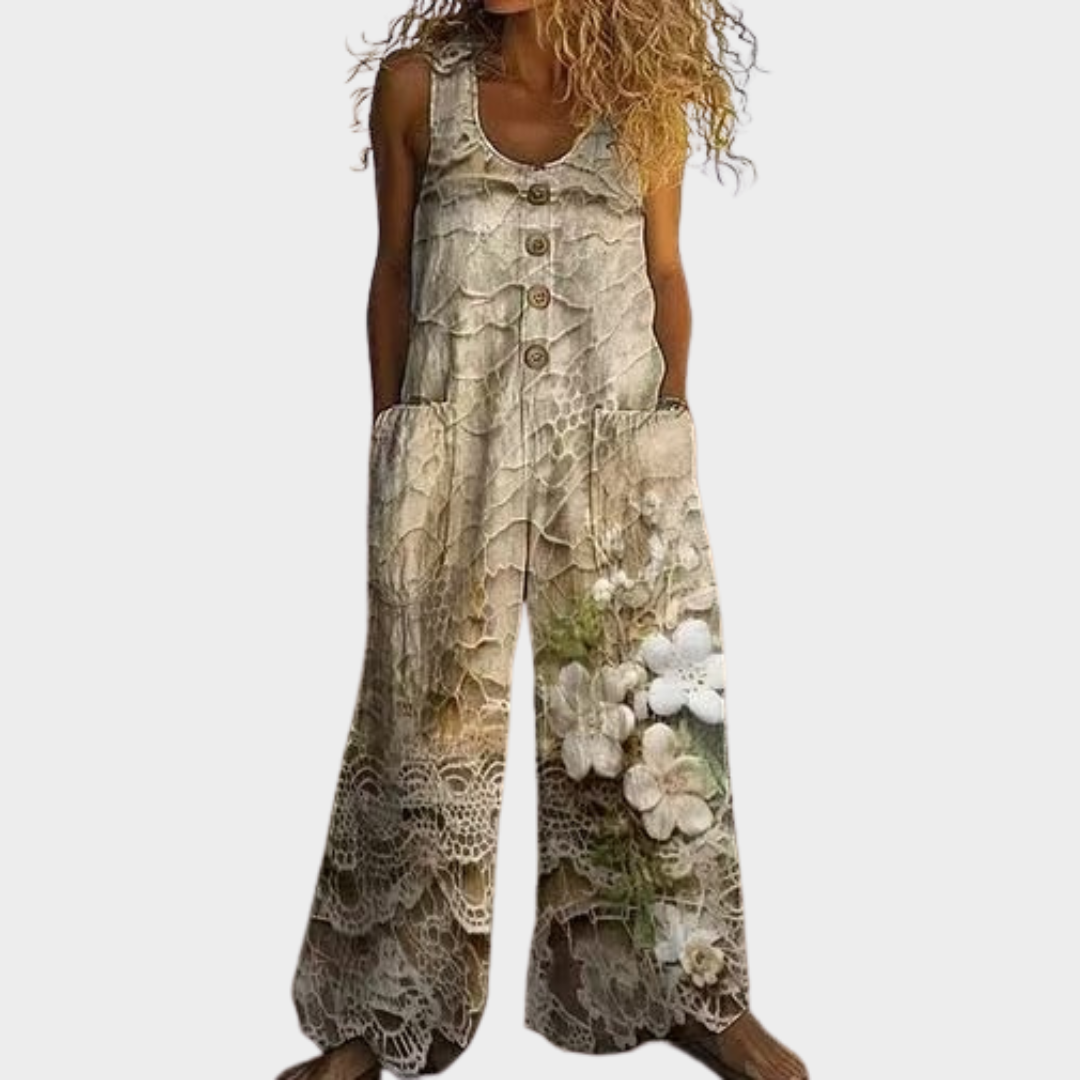 Jeantown | Market Print Fluid Jumpsuit