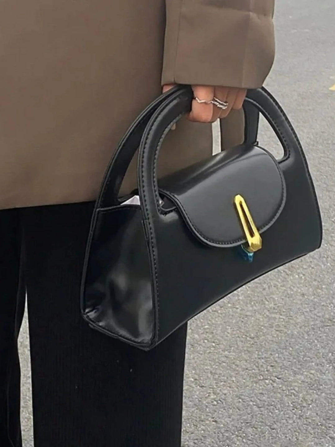 Dagmar | Modern Black Mini Satchel Bag