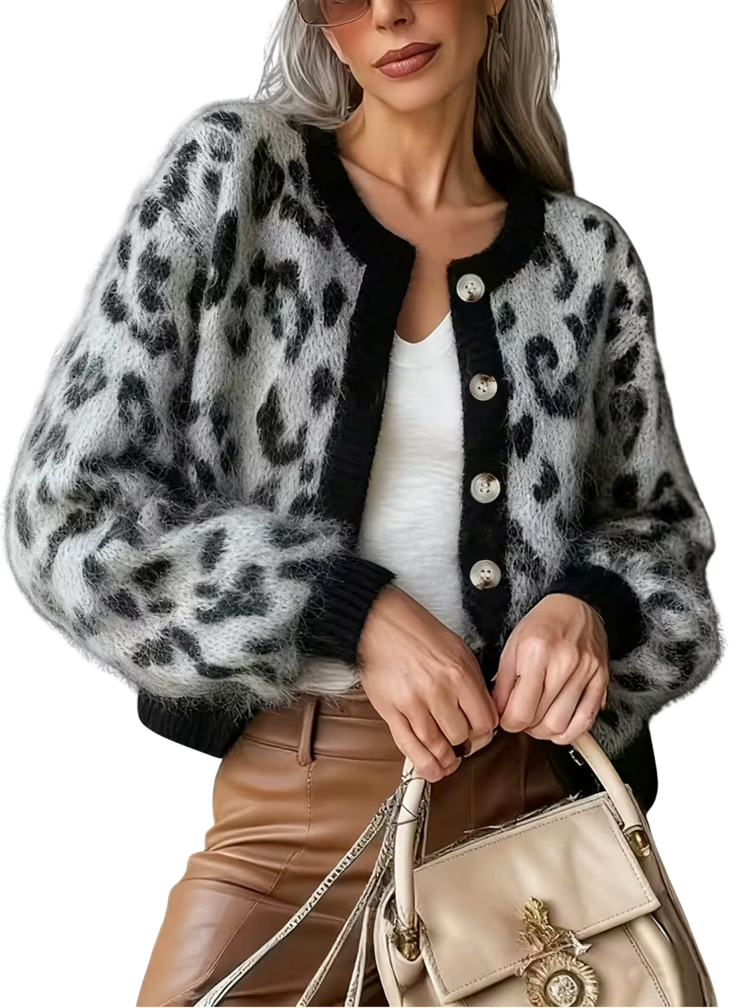 Eudora | Leopard Cardigan Sweater