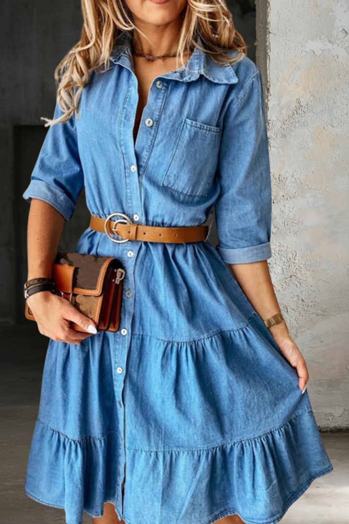 Bárbara | Elegant Casual Denim Dress