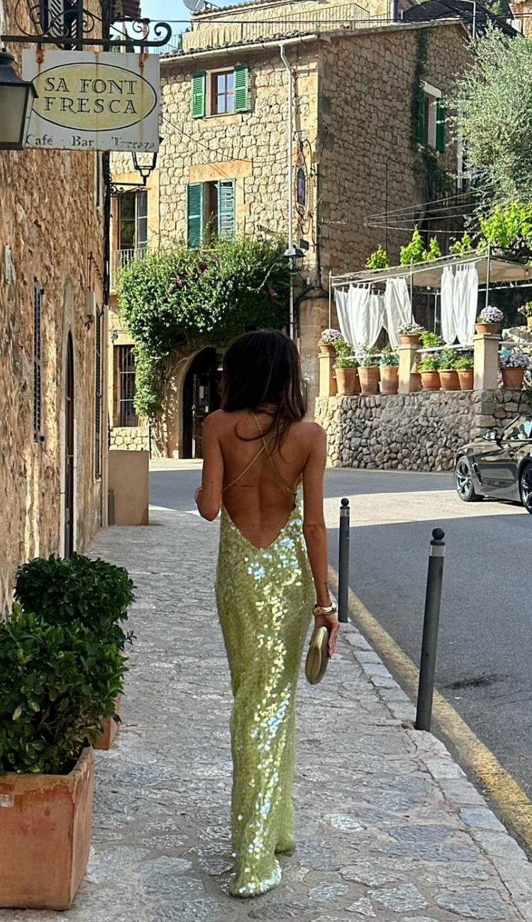 Odette™ | Women's Wedding Guest Sequin Backless Dress Evening