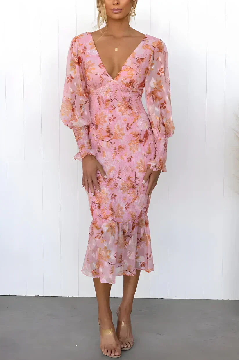 Julia™ | Women's Wedding Guest Floral Dress Evening