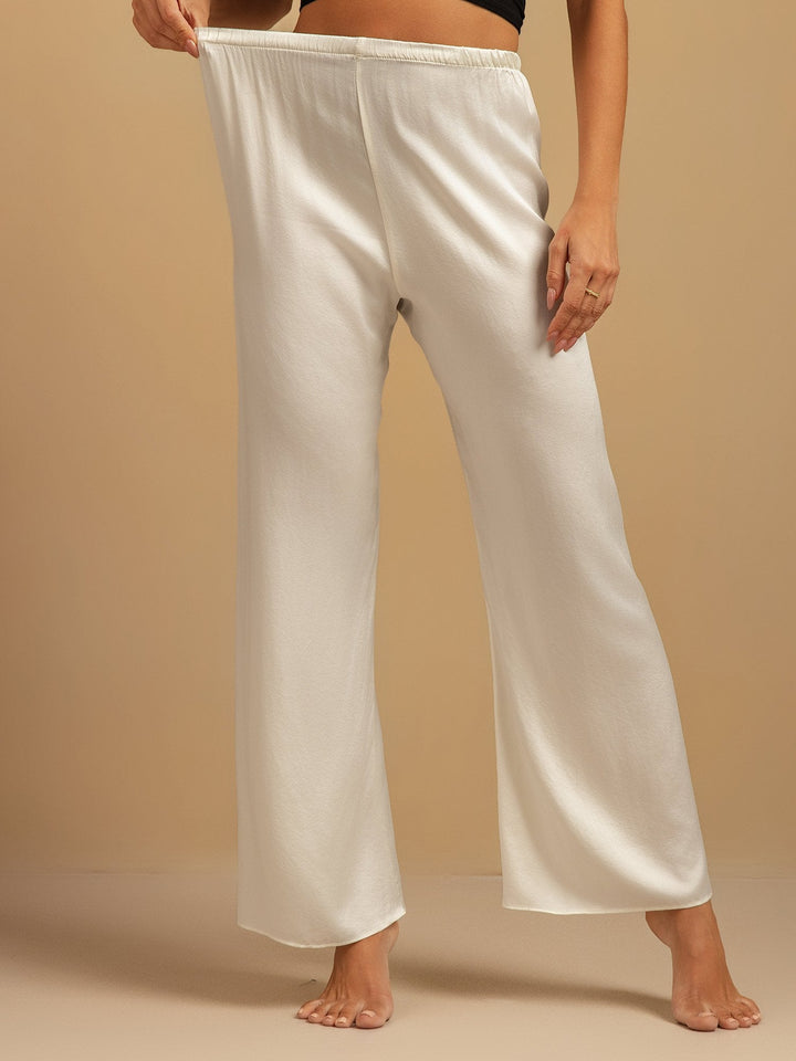 Clare | Wide-Leg Silk Trousers