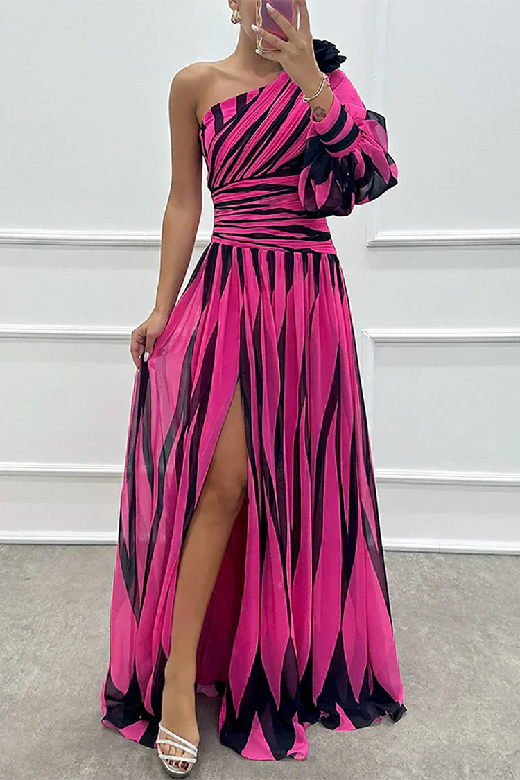 Cordelia™ | Women's Wedding Guest One Shoulder Asymmetric Maxi Dress