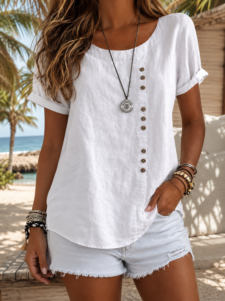 Opal | 100% Button Cotton Blouse