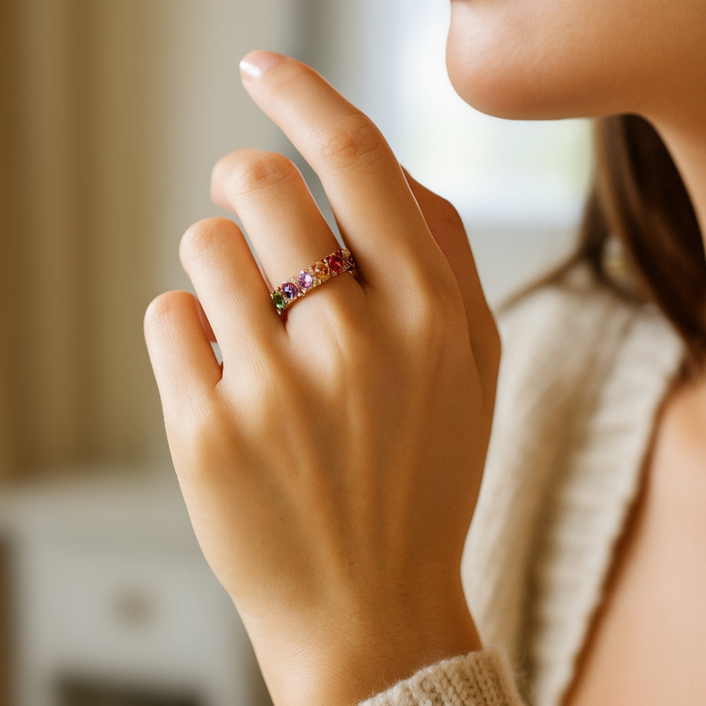 Polly | Vintage Multi Zirconia Ring