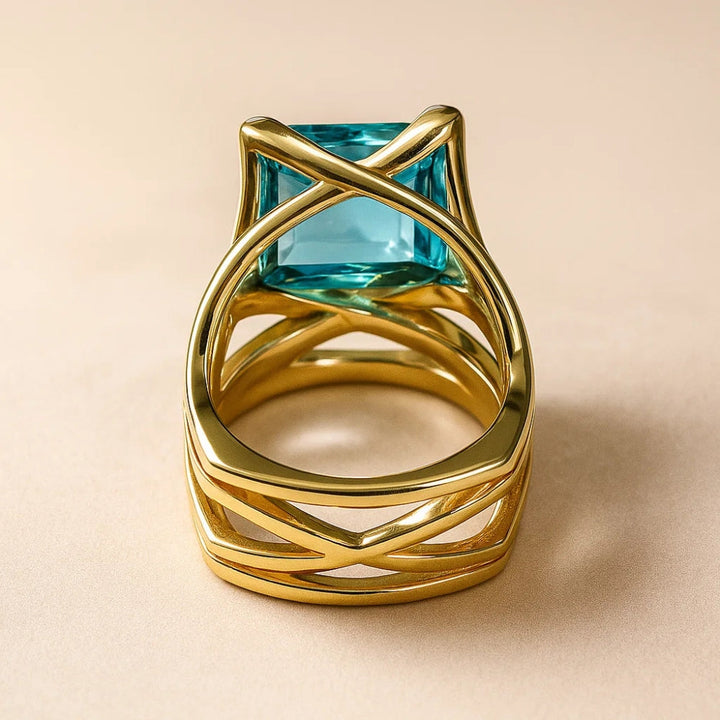 Melissa | Vintage Gold Blue Zirconia