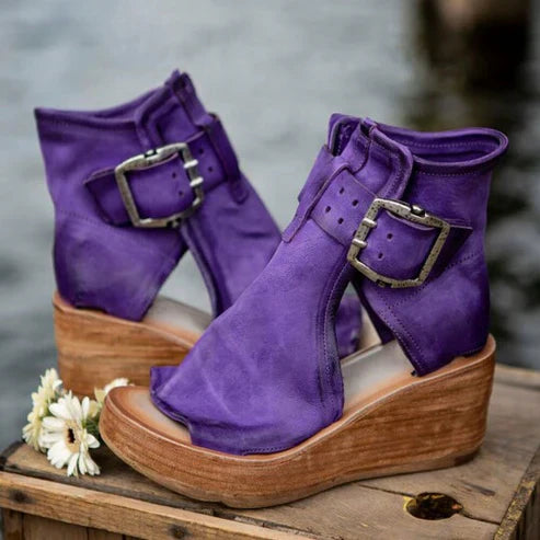 Rodel | Open Toe Buckle Ankle Boots