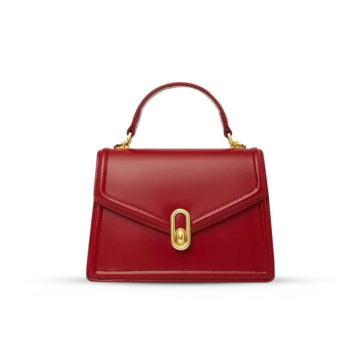Elena | Structured Women's Handbag with Top Handle & Gold Closure – Elegant City Bag