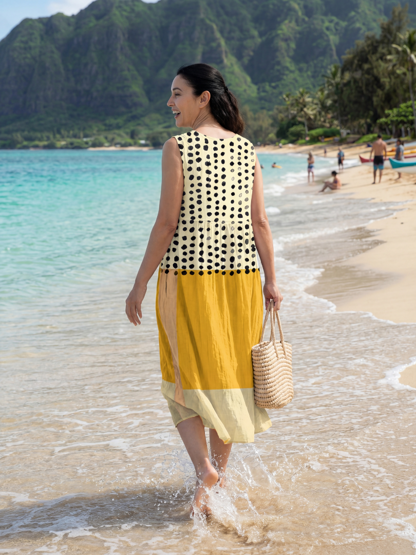 Hugo | Lightweight Polka Dot Midi Dress