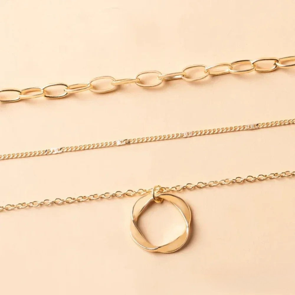 Danica | Retro Gold Layered Necklace