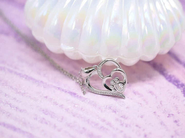 Aurielle™ | Heart and Paw Shaped Pendant Necklace