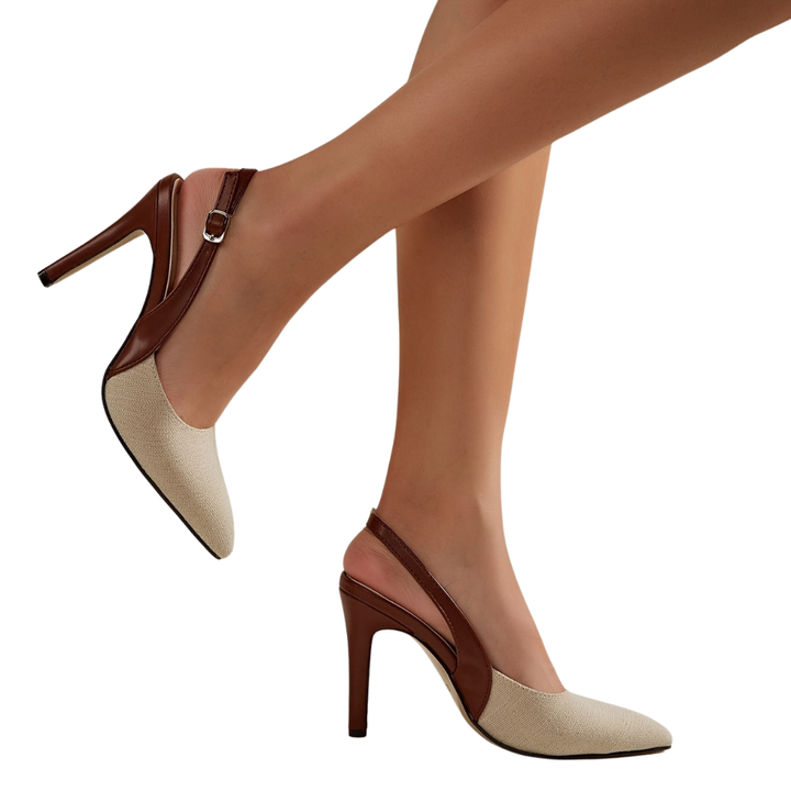 Amélie | Contrast Slingback Heels