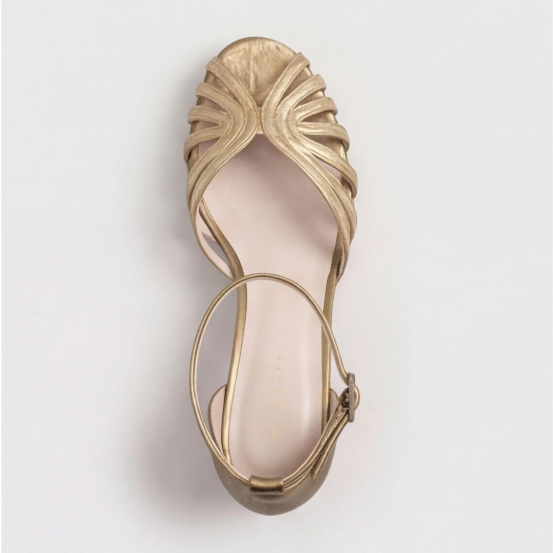 Noelle | Gold Block Heel