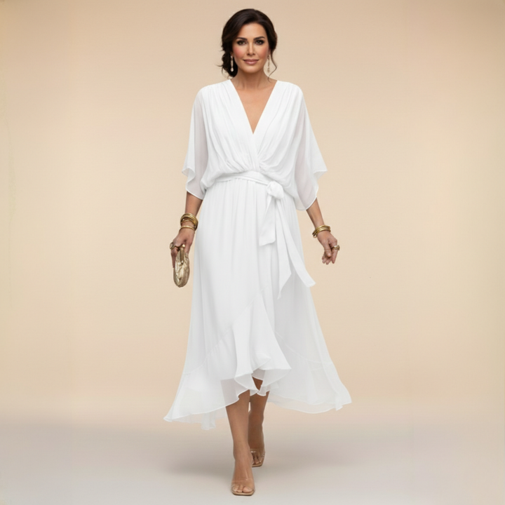Monica | Chiffon V-Neck Maxi Dress