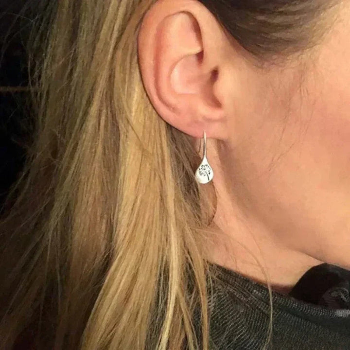 Eva | Silver Earrings in Dandelion Leaf Design