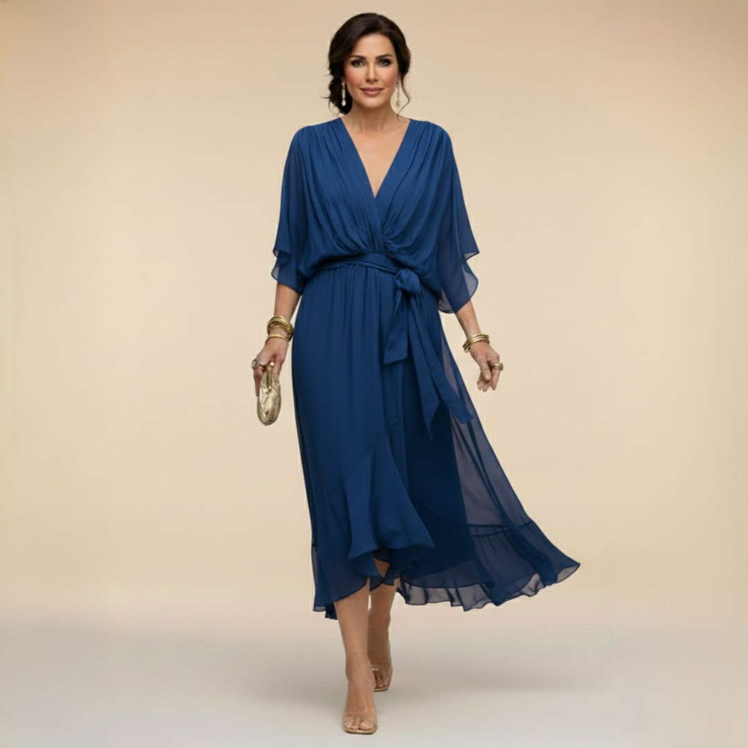 Monica | Chiffon V-Neck Maxi Dress
