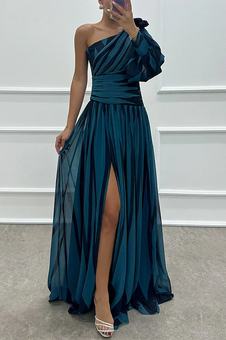 Cordelia™ | Women's Wedding Guest One Shoulder Asymmetric Maxi Dress