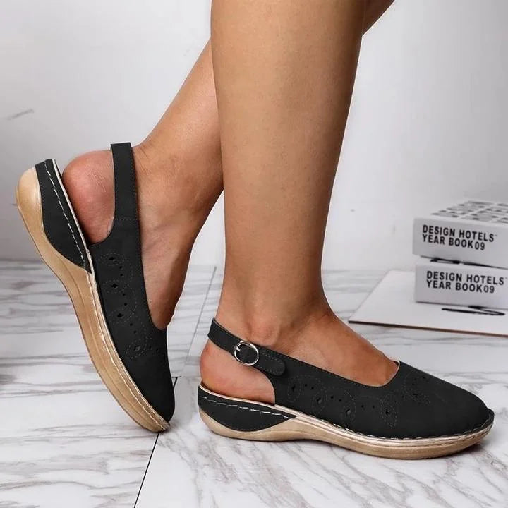 Cowie | Perforated Slingback Shoes