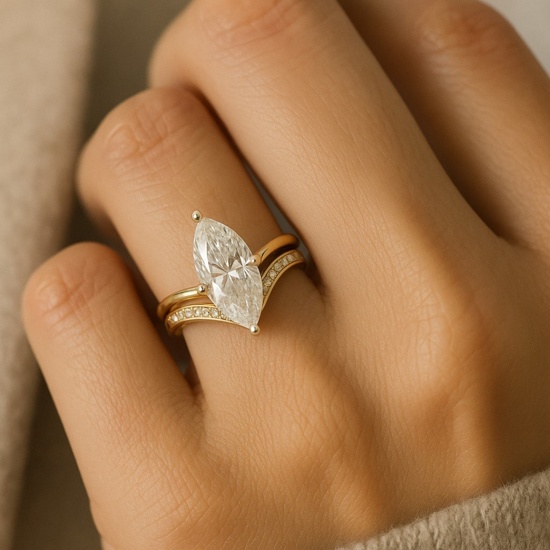 Brooke | Drop Gold Ring