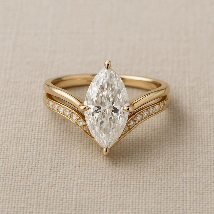 Brooke | Drop Gold Ring