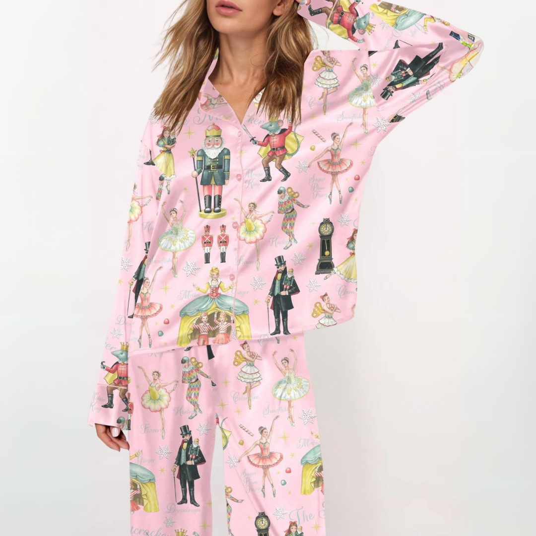 Sylvia™ | Casual Printed Button Down Top and Comfy Pajama