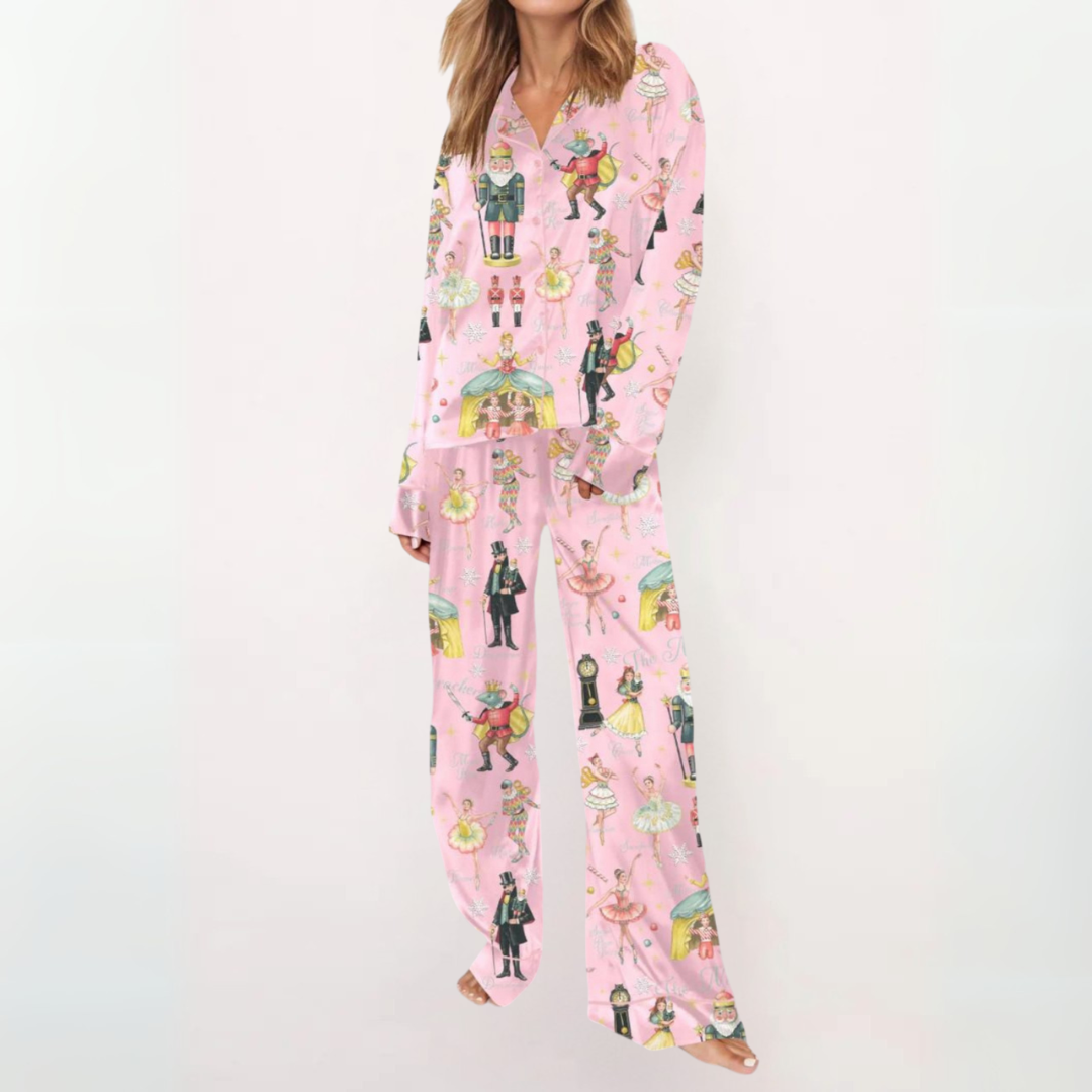 Sylvia™ | Casual Printed Button Down Top and Comfy Pajama