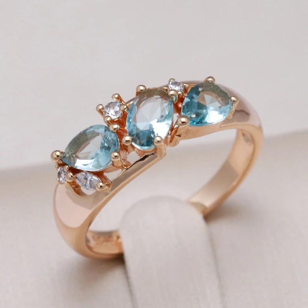 Camille | Elegant Blue Vintage Zirconia