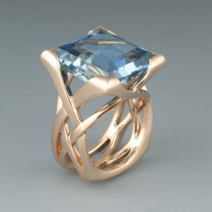 Ruby | Vintage Rose Gold Blue
