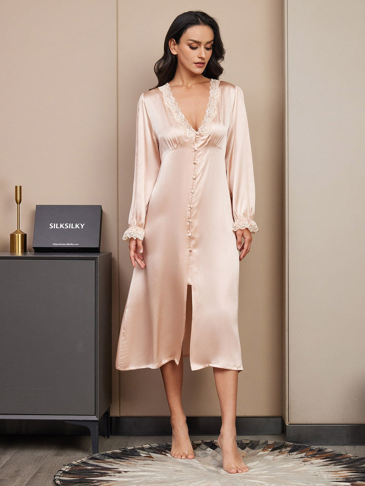 Astrid | Elegant Lace Trim Nightgown
