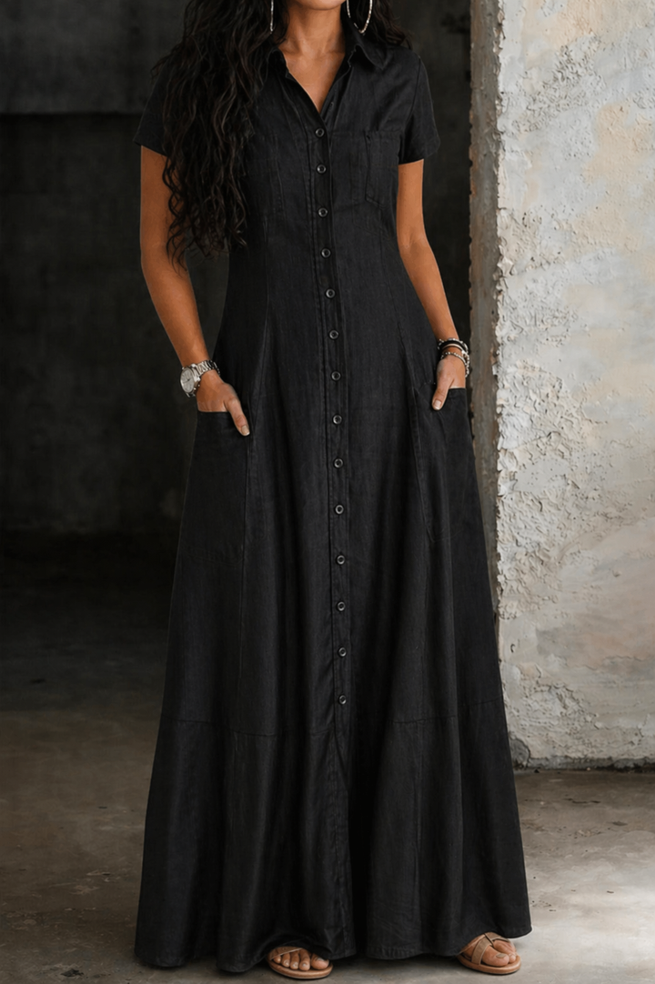 Elisa | Long Denim Dress